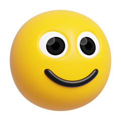 Slightly Smiling Face Emoji 3D