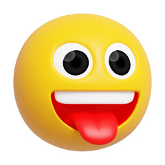 Face with Tongue Emoji 3D