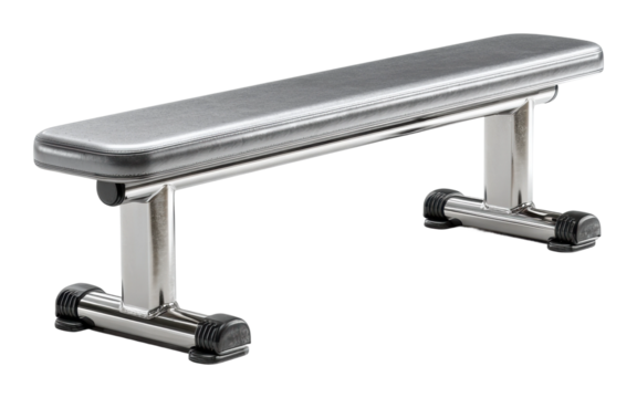 Weightlifting bench press equipment for home gym fitness isolated on transparent background