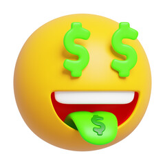 Money Mouth Face Emoji 3D