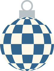 Chrismas Ornament-1-Checkerboard-darkblue