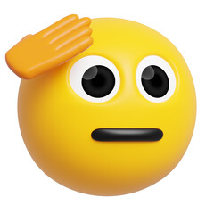 Saluting Face Emoji 3D
