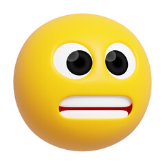 Grimacing Face Emoji 3D