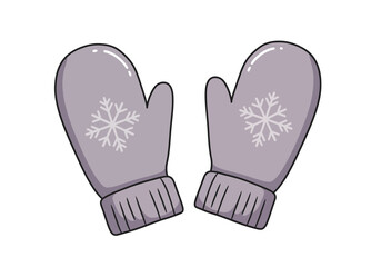 Winter Mittens with Snowflake Design for Warmth and Style.