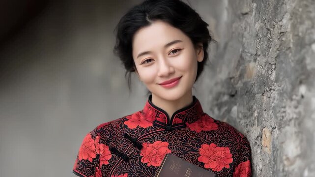 Cheongsam Woman's Elegant Classical Charm