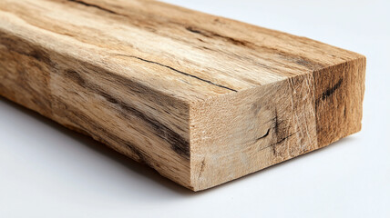 Rough textured wood plank close-up