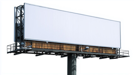 Blank billboard with transparent background