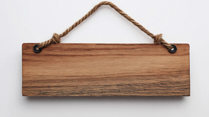 Wooden sign with rope hanger