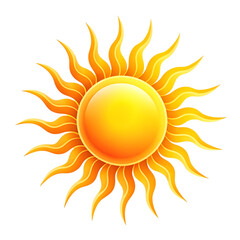 Gradient Sun Icon PNG Isolated Transparent File.