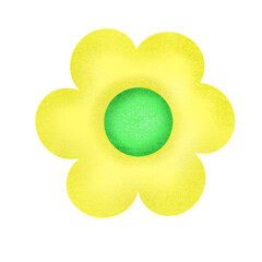 yellow flower on a green background