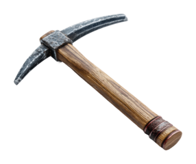 Mining action tool workshop hammer industrial environment isolated on transparent background