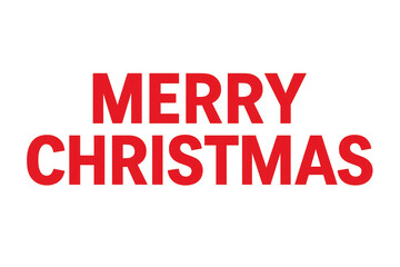 Merry christmas red lettering over transparent background