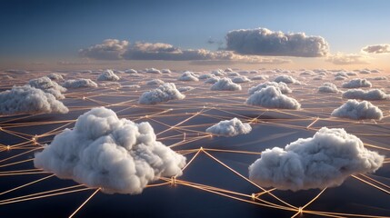 A majestic cloud formation creating a visual metaphor for data-driven economic systems and digital connectivity