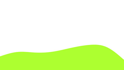Abstract wavy bright green shape on a clean white background, creating a fresh, minimalist design with ample copy space. Ideal for nature, growth, or spring themes.