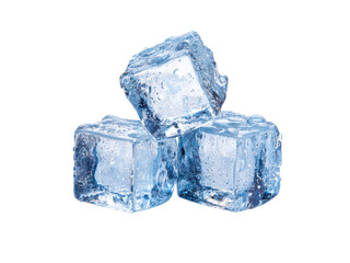 Obraz premium Clear frozen water cubes with condensation image