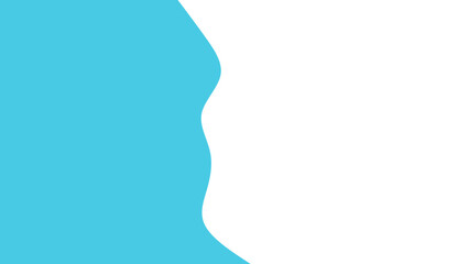 Abstract blue wavy shape on a clean white background, creating a modern and minimalist design with ample copy space. Ideal for corporate branding, presentations, or digital layouts.