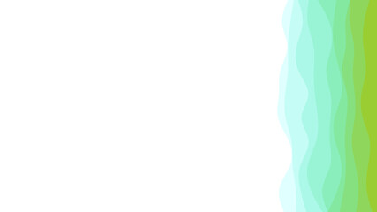 Abstract wavy gradient background featuring soothing green and blue tones on a clean white field. Ideal for modern designs, presentations, or digital aesthetics.