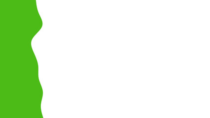 Modern abstract background featuring a vibrant green wavy border on a clean white surface, ideal for presentations, websites, or graphic design projects. Fresh and minimalist.