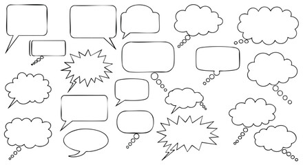 Communicate effectively with speech bubbles and thought clouds, perfect for expressing ideas and conversations