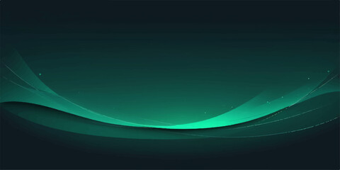 Abstract wave design featuring flowing blue and green lines against a dark background, creating a dynamic, colorful vector illustration