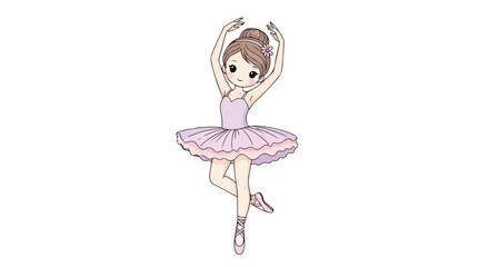 Cartoon Ballerina in Pink Tutu.