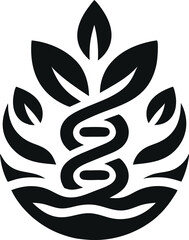 Modern Abstract Design in Black and White for Contemporary Art