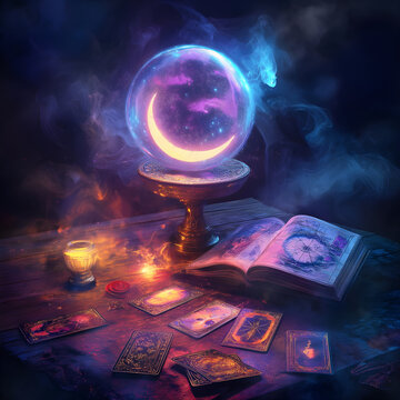 Mystical Halloween Altar &ndash; Tarot and Crystals