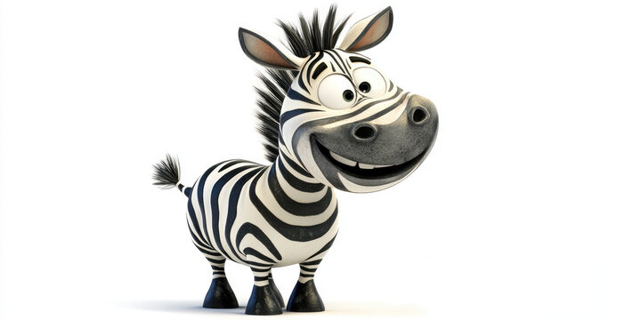 zebra isolated on white