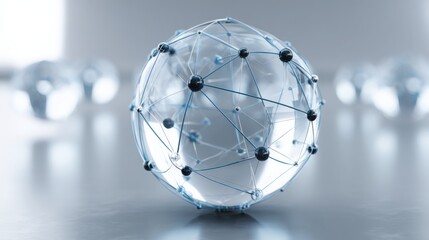 Sphere with network of connected dots representing evolving graphs and interconnectedness in modern digital landscapes