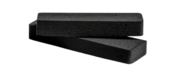 Two dark gray rectangular blocks