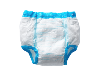 White absorbent undergarment with blue trim image