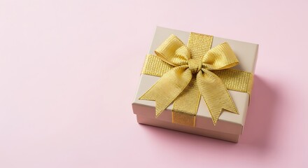 Gift Box with Gold Ribbon.