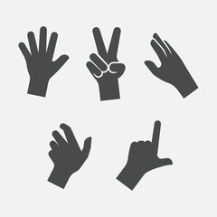 set of hand gestures