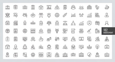 Simple Line Icons for Various Concepts.