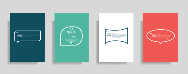 Colorful quote template set for social media posts and branding materials, perfect for businesses