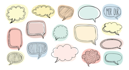 Engaging speech bubbles for playful designs and social media content creation with a modern aesthetic
