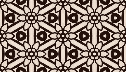Seamless damask pattern with floral elements, a repeating antique ornamental backdrop for textile, wallpaper, or vintage decoration