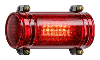 Emergency signal light vehicle maintenance isolated on transparent background