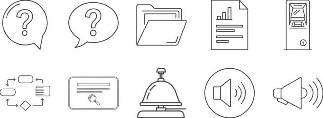 Information icon set, editable icon design