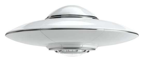 Ufo sighting event urban area night sky aerial view mystery isolated on transparent background