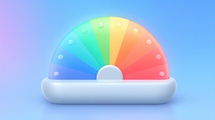 Vibrant rainbow colored wheel symbolizing workplace inclusion and diversity index in a modern professional setting