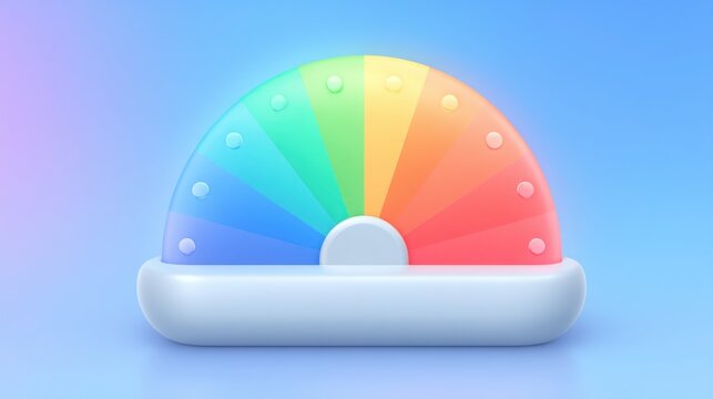 Vibrant rainbow colored wheel symbolizing workplace inclusion and diversity index in a modern professional setting