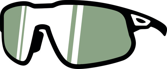 Modern performance sport sunglasses for outdoor activity and extreme sports enthusiasts vector © Collect Silhouettes