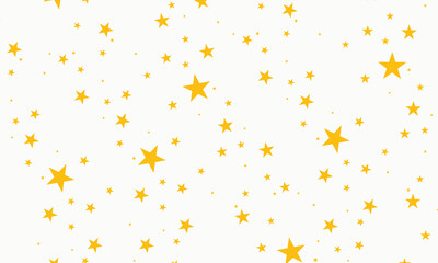 Bright yellow and orange star design, featuring small golden stars on a transparent background. Simple and elegant for holiday cards, invitations, and festive backdrops