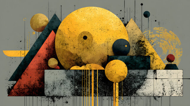 Dark Gold Abstract Illustration &ndash; Modern Luxury Art Design