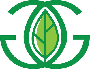 letter g with leaf icon