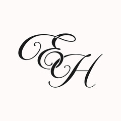 EH fashion luxury initial logo vector