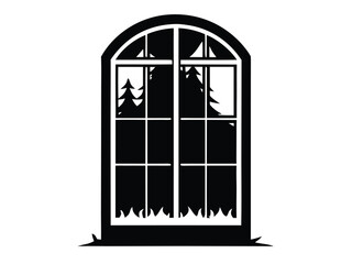 frozen window vector icon