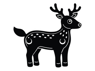 gingerbread reindeer vector icon