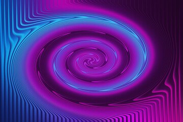 Abstract digital art background with swirling neon lights and lines design